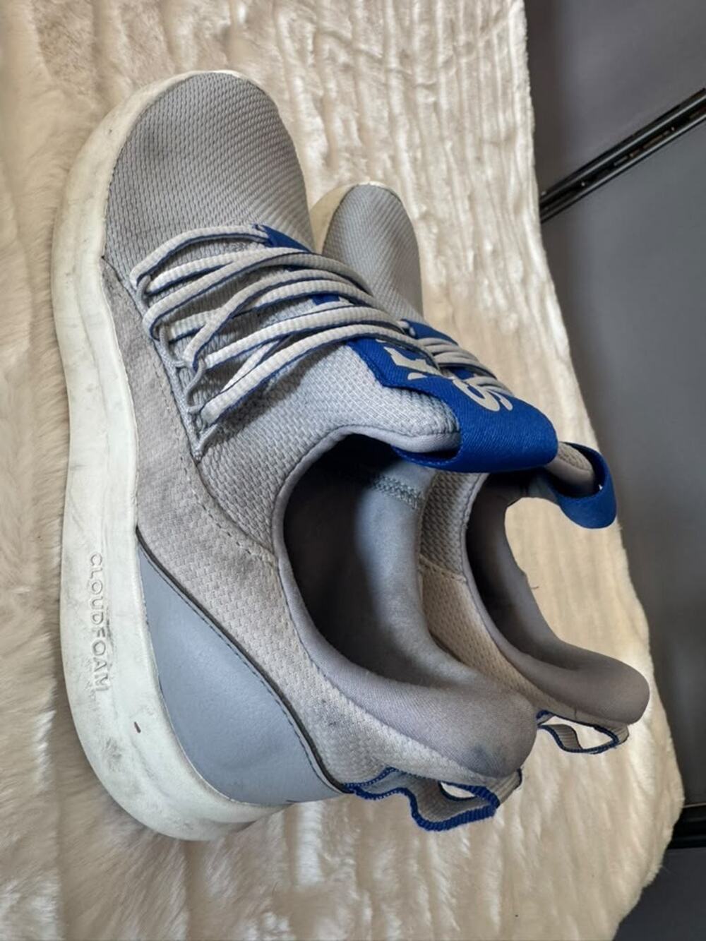adidas Cloudfoam Men's Running Shoes Gray Blue Size 9